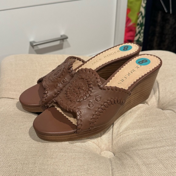 Jack Rogers Thompson Brown Wedges - Picture 5 of 8